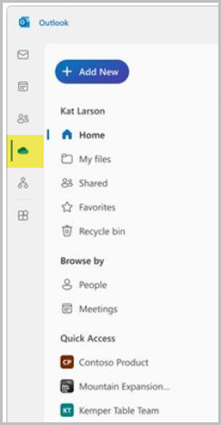 OneDrive for Business opens in Outlook on the web
