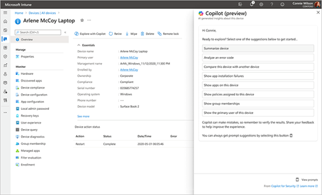 Preview of Copilot in Intune