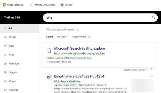 Microsoft Search in Bing Deprecation